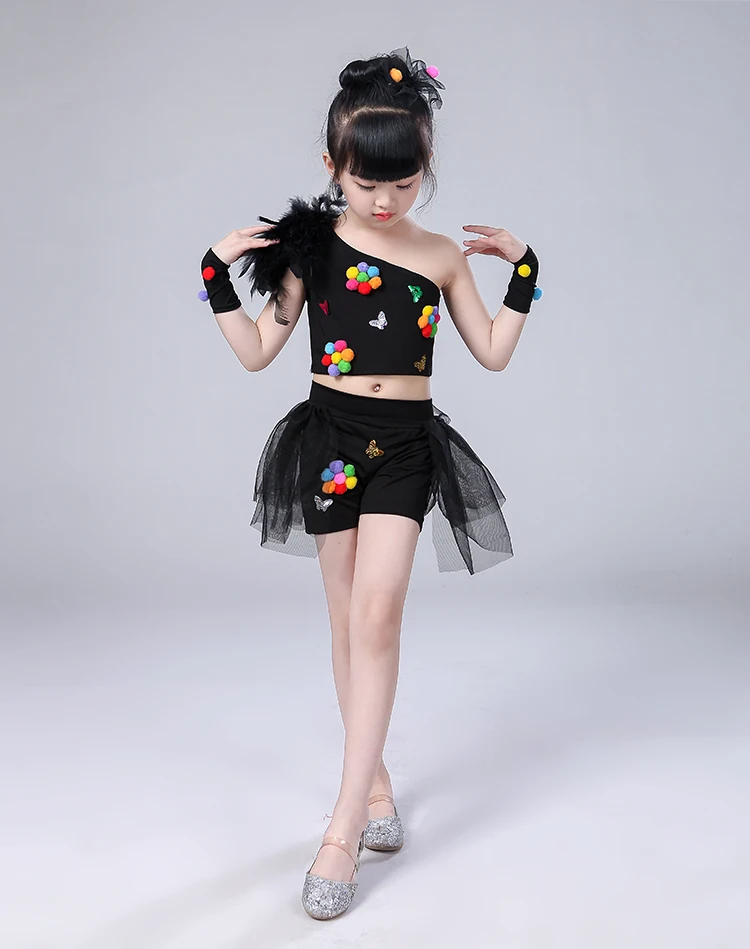 Костюм для джазовых и латиноамериканских танцев девочек юбка принцессы пышная