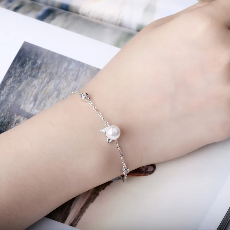 Bracelets &amp Bangles Pulseira Masculina 925 Kitten Sterling Bracelet Lady Jewelry Gift 2018 Direct Selling New Bileklik | Украшения и