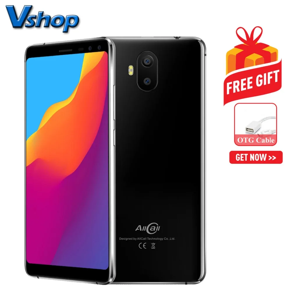 ALLCALL S1 3G смартфон с четырёхъядерным процессором ОЗУ 2 Гб ПЗУ 16 5000 мАч Android 8