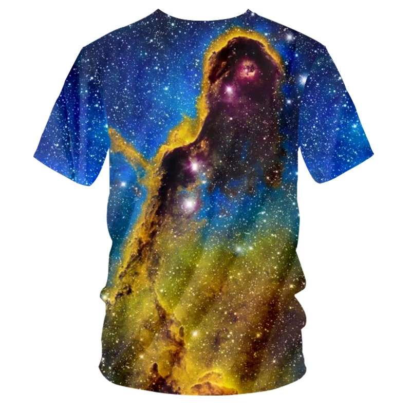 UJWI дропшиппинг мужские футболки с v образным вырезом Принт Галактика
