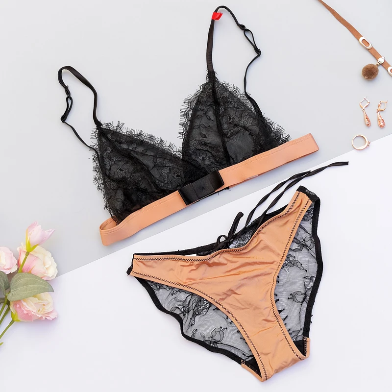 Оптовая Продажа Прозрачный Sheer кружево нижнее бельё провода Бесплатная ультра