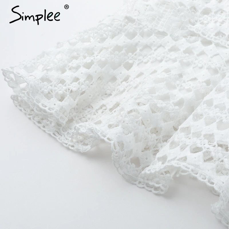 Женское осенне зимнее женское платье Simplee с круглым вырезом кружевное элегантное