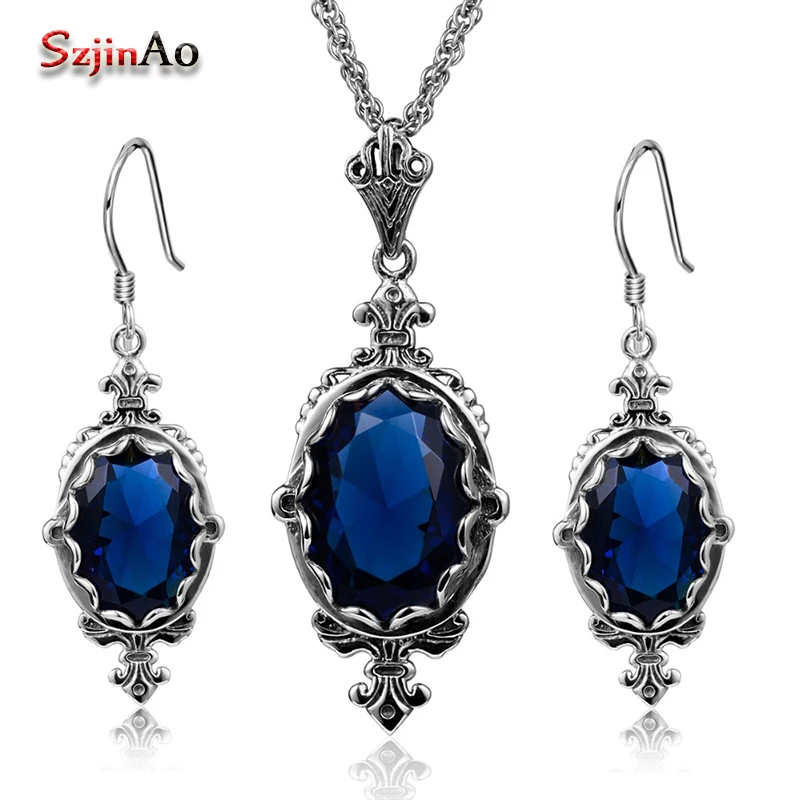 Комплект из серебра 925 пробы и серёг с подвеской|fashion jewelry set|jewelry setsjewelry sets fashion |