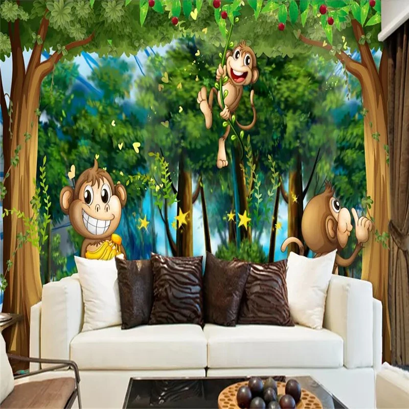 beibehang Custom photo wallpaper mural fantasy forest animal park kingdom children's room kids papel de parede | Обустройство