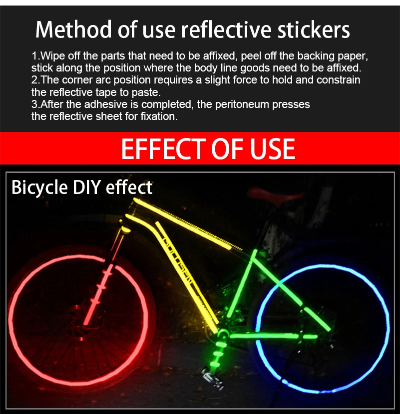 WEST BIKING Велосипедный Спорт Светоотражающие клей Клейкие ленты флуоресцентный Клейкие ленты Детская безопасность Предупреждение Велоспорт мотоцикл светоотражающие Наклейки велосипед Инструменты