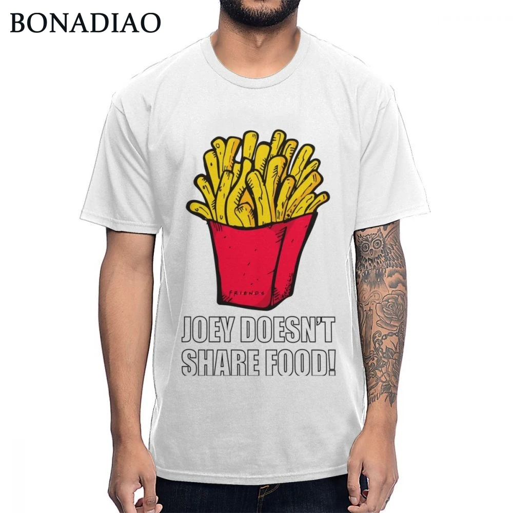 S 6XL нам Размеры Джо не делится Еда друзей Frenchfries футболка рисунок под