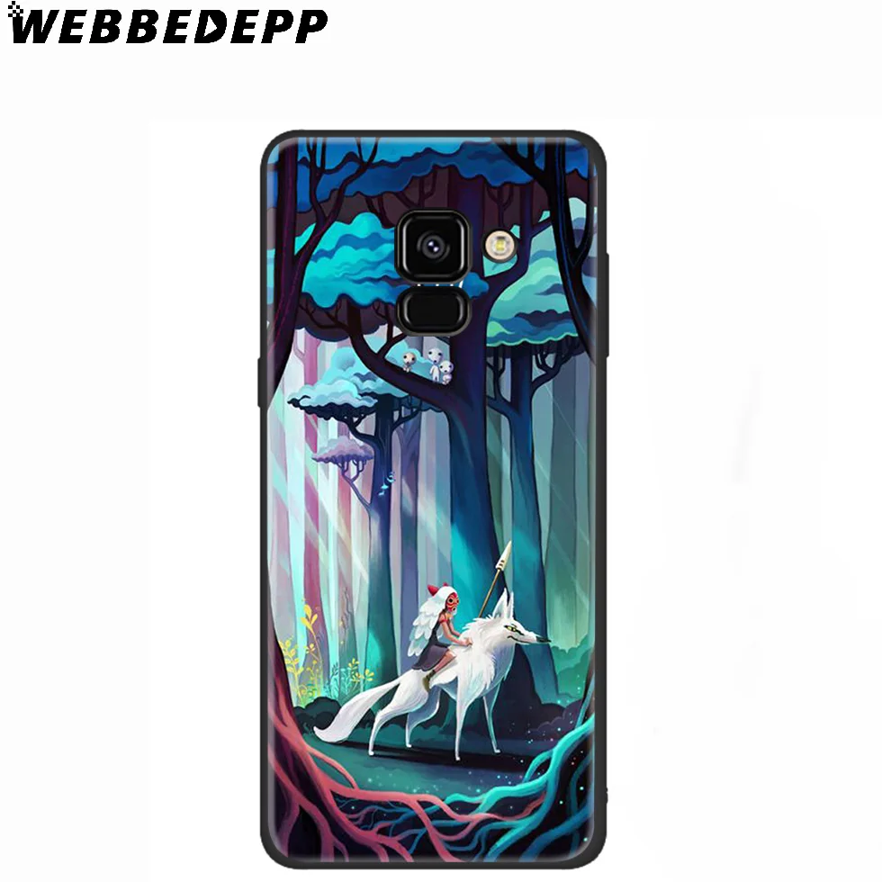 WEBBEDEPP Princess Mononoke Silicone Case for Samsung Galaxy A3 A5 A6 A7 A8 A9 A10 A20 A30 A40 A50 A70 M10 M20 M30 |