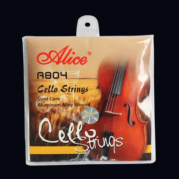 

Cello Strings A/D/G/C 4pcs Set Steel Core Aluminum Alloy Wound Fits 4/4 3/4 1/2 Size Violoncelo