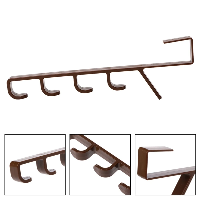 Кофейные/белые подвесные крючки для мусорных пакетов полка держатель органайзер