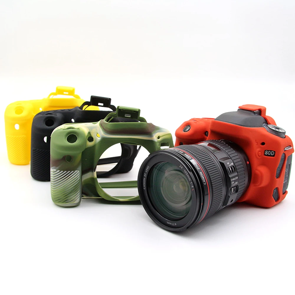 Красивый мягкий силиконовый чехол для Canon 80D видеокамеры резиновый защитный