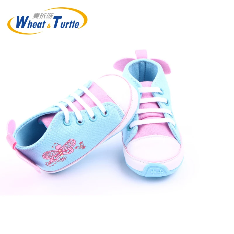 New Canvas Baby Sneaker Sport Shoes Girls Boys Newborn Shoes Baby First Walker Infant Toddler Hard Sole Baby Shoes Anti-slip