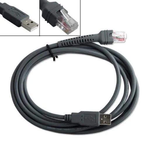USB Cable 7ft 2M for Symbol Barcode Scanner LS1203 LS2208 LS4208 CBA-U01-S07ZAR | Электроника