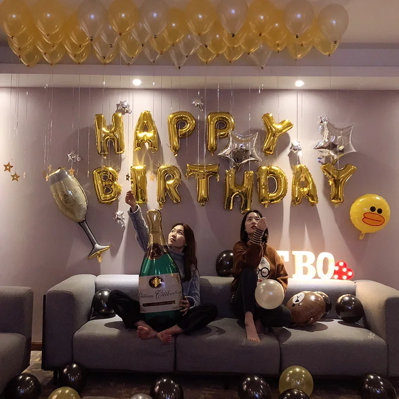 В 16-дюймовый шпилька письмо шар из алюминиевой фольги воздушный сусальным