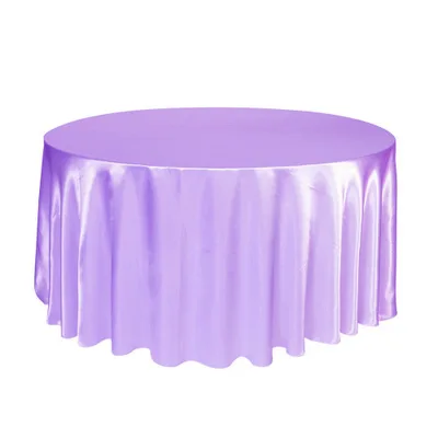 light purple 10 шт., круглая скатерть, свадебная, белая, одноцветная, на день рождения, на стол, Круглый, атласная, на стол, для украшения дома - Цвет: light purple