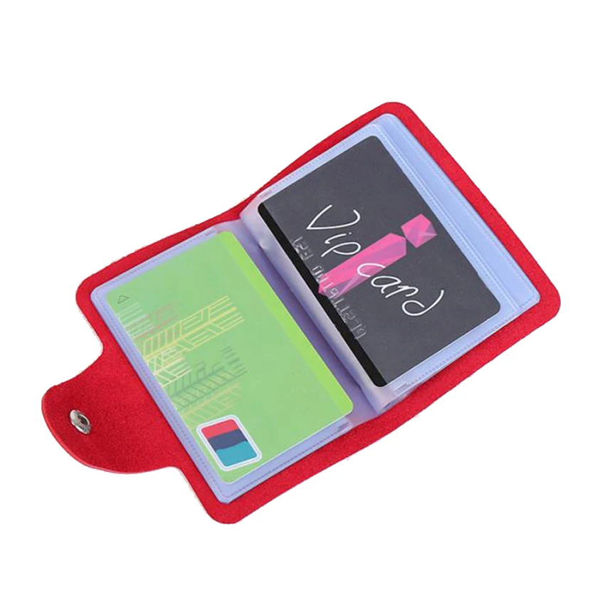 

24 Bits Business Credit Card Holder PU Leather ID Card Holder Organizer Wallet 300PCS/lot