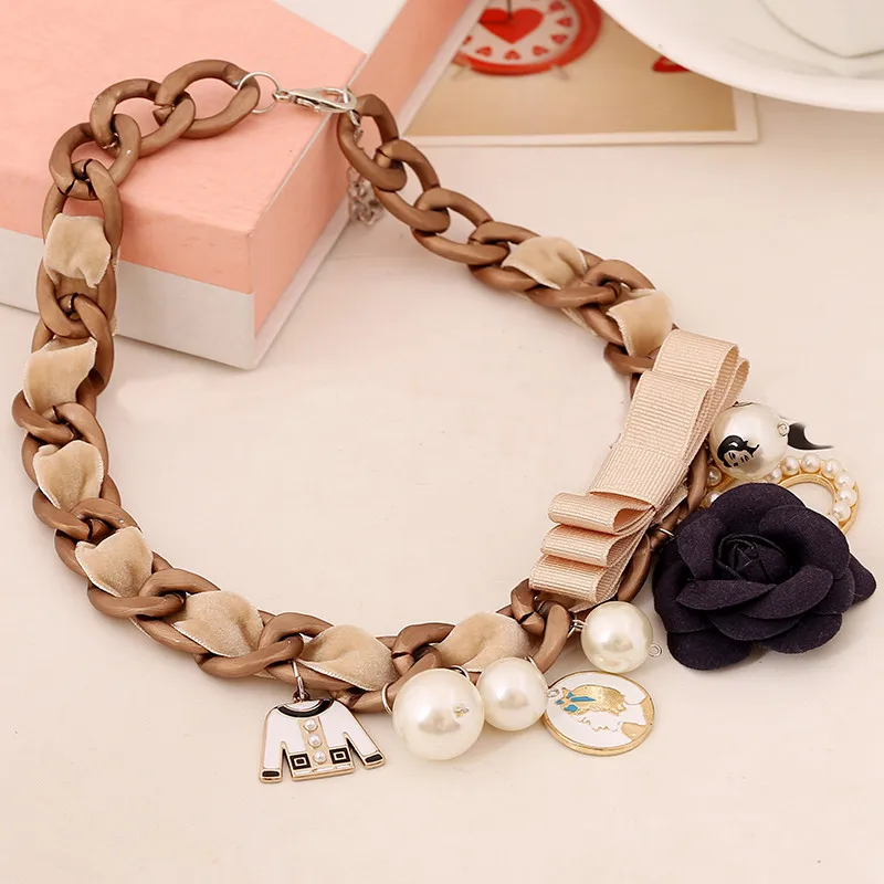 Яркое Ожерелье с бантом Rose Number 5 модное ожерелье чокер CNANIYA Брендовые женские