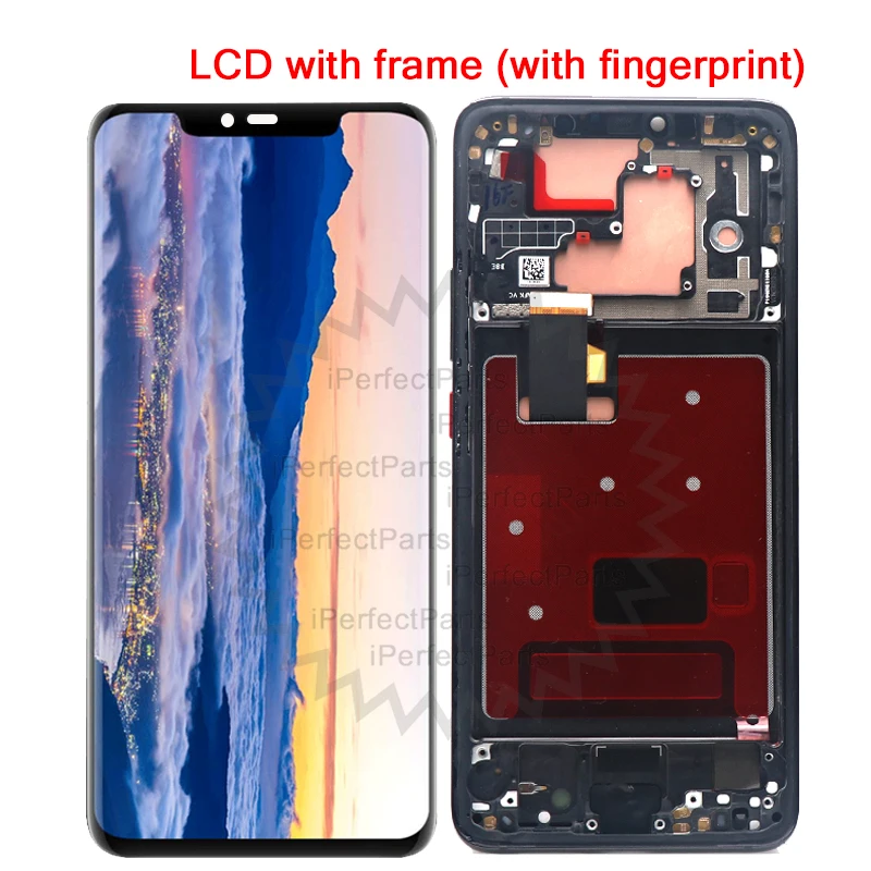 6,39 ''для huawei mate 20 Pro ЖК-экран с отпечатком пальца кодирующий преобразователь сенсорного экрана в сборе Замена для mate 20 pro lcd