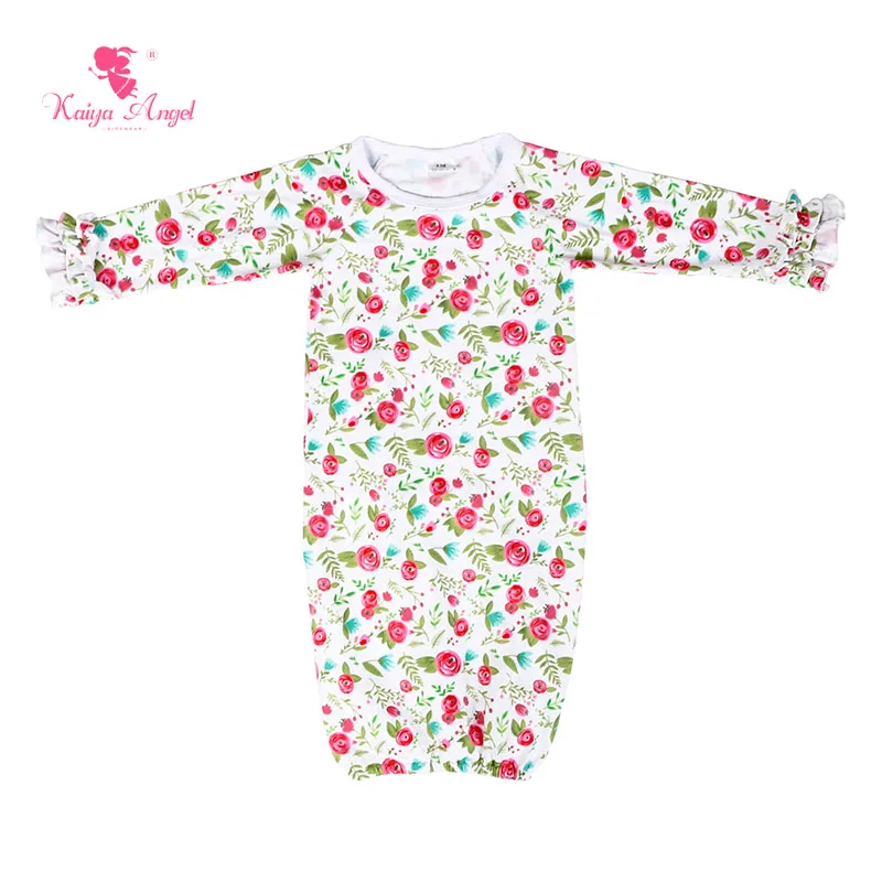 

kaiya Angel Christmas Baby Sleeping Bag Newborn Infant Cotton Soft Floral Wholesale Girls Boys Ruffle Sleeve Raglans Bag Gown