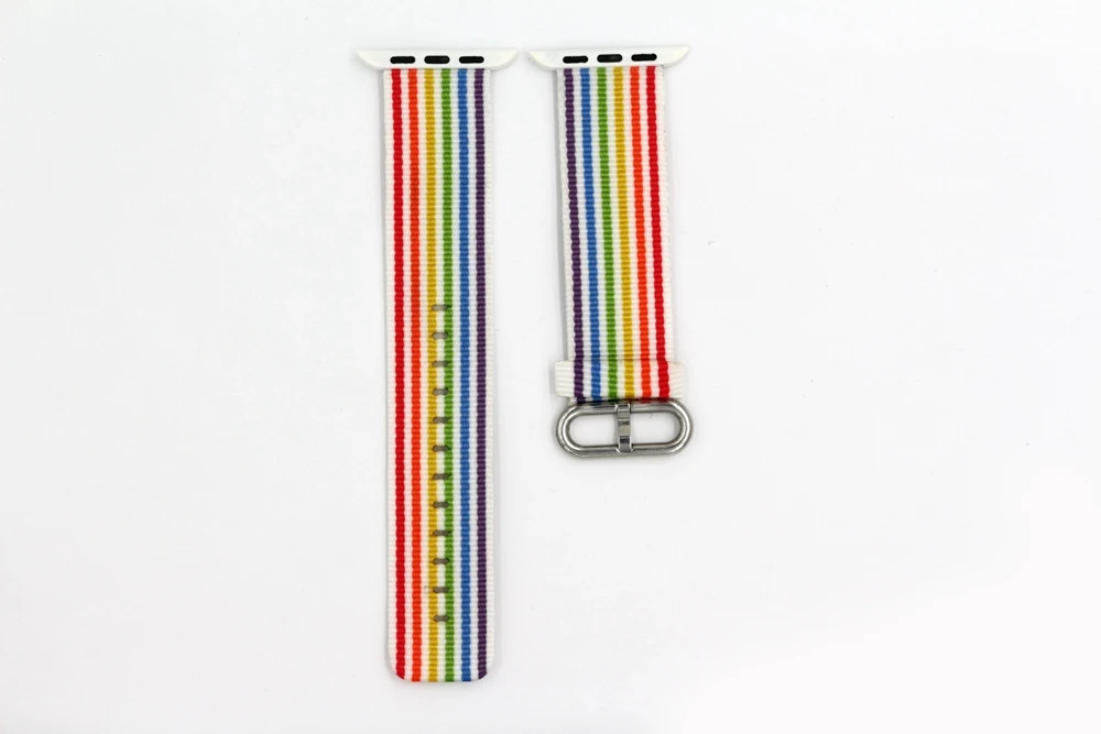 Ремешок URVOI для apple watch series 5 4 3 2 1 тканый нейлоновый ремешок для iWatch pride edition с классической пряжкой
