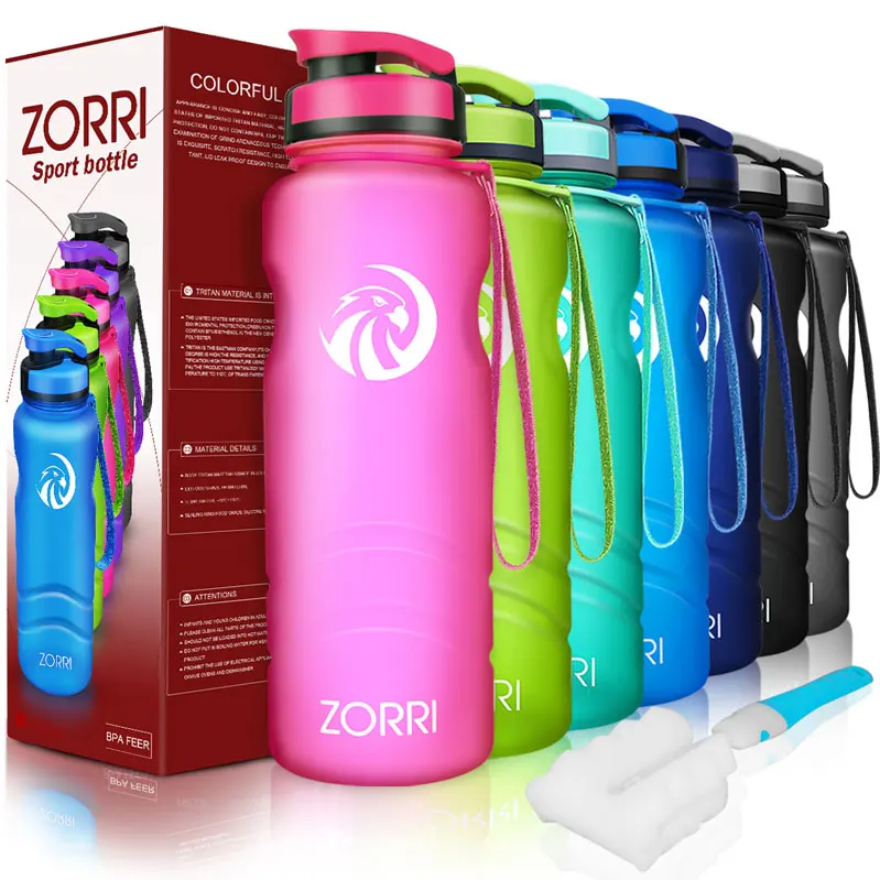 pink ZORRI креативные спортивные бутылки для воды шейкер для напитков Кемпинг Тур бутылка для напитков для воды Термос бутылка для питьевой воды ручка gourde - Цвет: pink