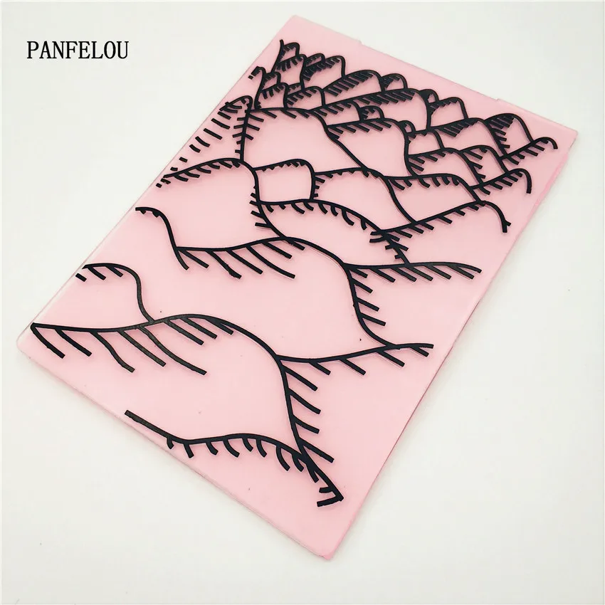 PANFELOU Easter The stream valley Embossing folders Plastic For Scrapbooking DIY Template Fondant Cake Photo Album Card Making | Дом и сад