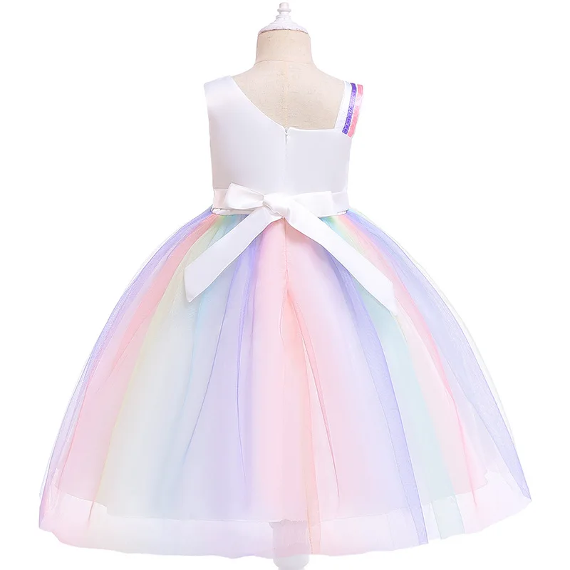 Пышное платье для девочек с единорогом праздничные детские платья костюмы