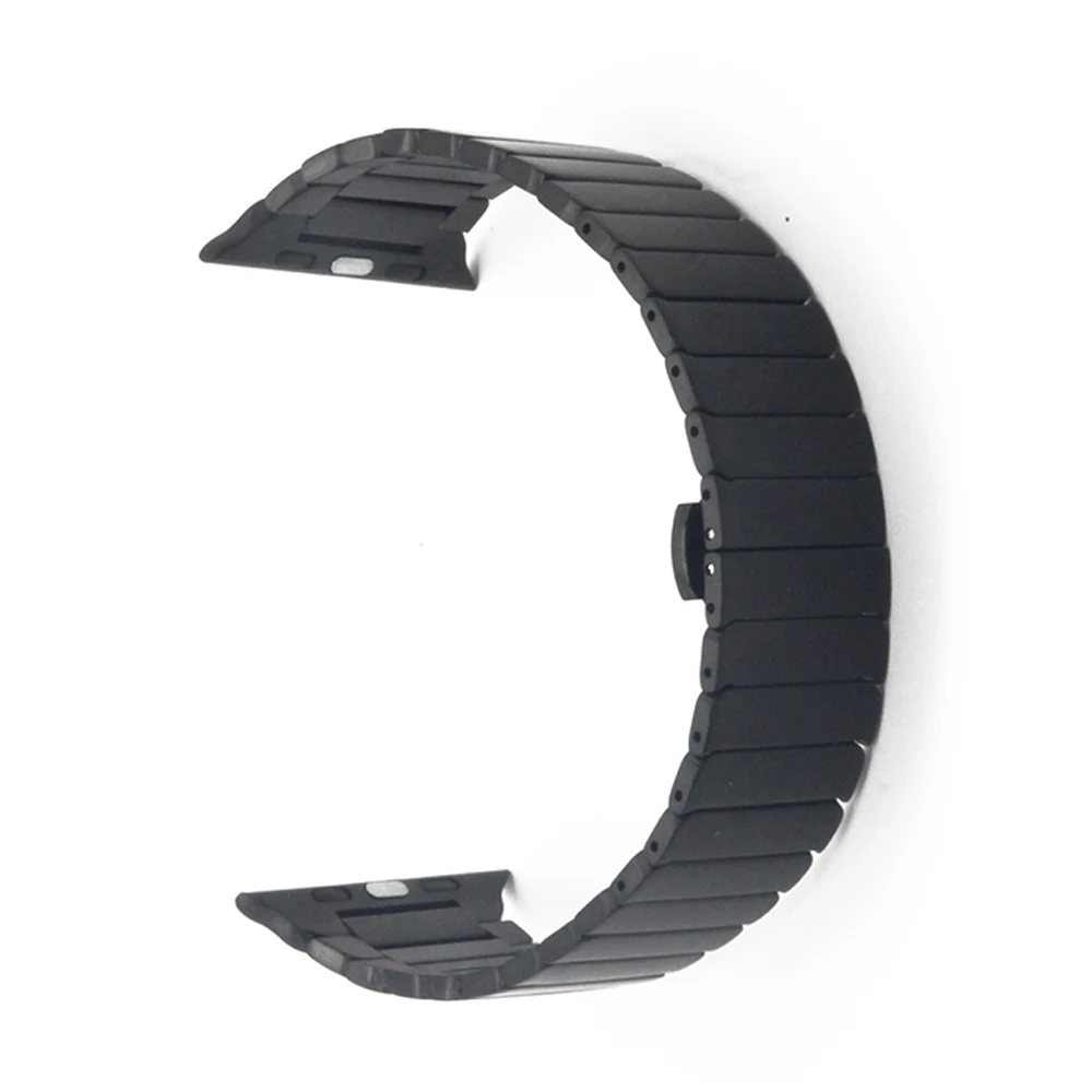 Stainless Steel Watchband for iWatch Apple Watch / Sport / Edittion 38mm 42mm Butterfly Buckle Strap Band Wrist Belt Bracelet