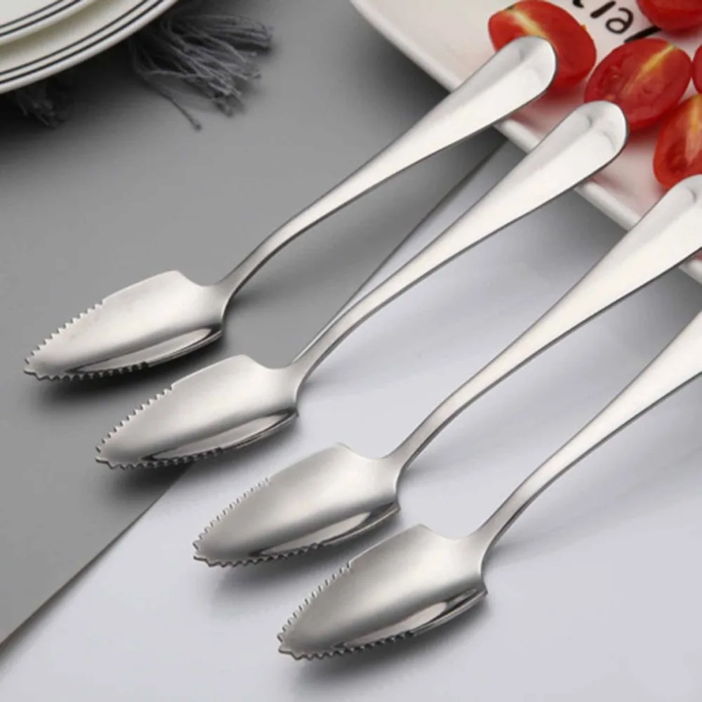 2 шт. толстая ложка из нержавеющей стали для грейпфрута десертная с зубчатыми