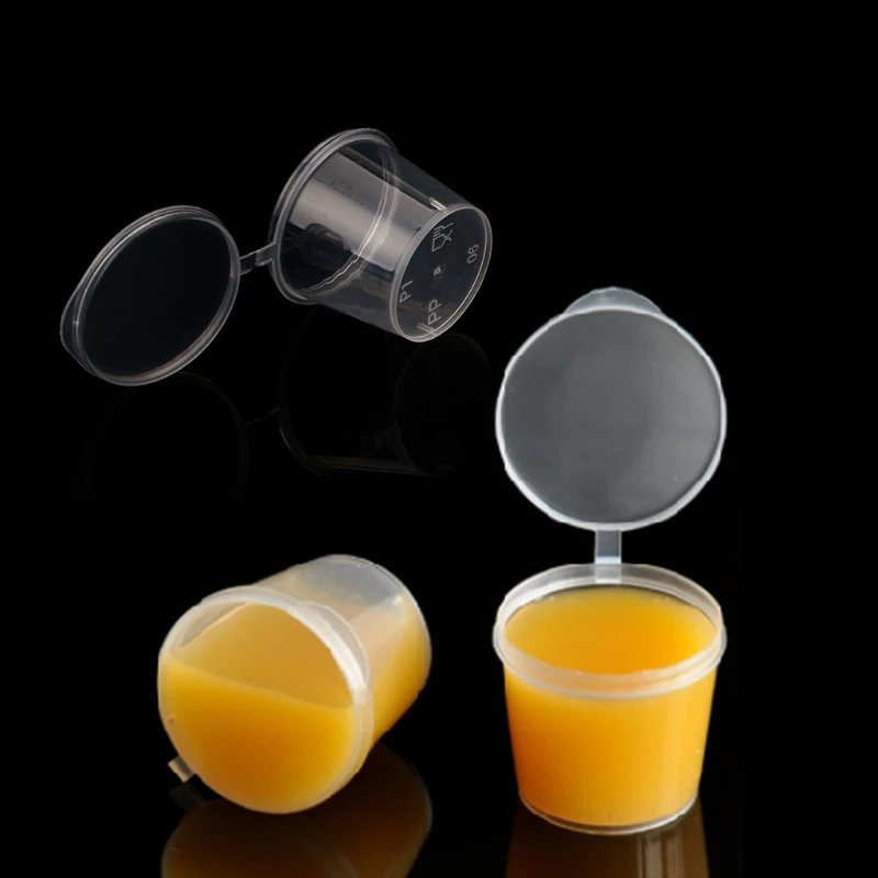 100 шт. пластиковый прозрачный одноразовый горшок для соуса кетчуп Chutney Jello Shot Cup