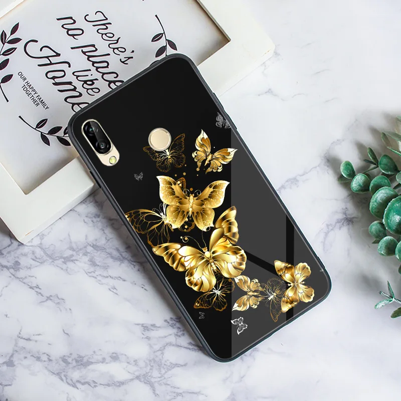 Huawei P30 Lite чехол huawei PRO P10 P20 для задней крышки твердый PC Тонкий TPU черный P9 2016 Capa