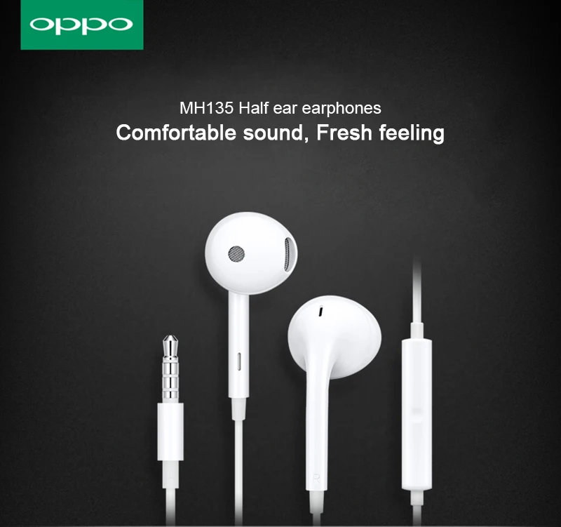 OPPO MH135 R15 наушники с микрофоном проводные наушники с контроллером для OPPO R15 Xiaomi, huawei, Honor, смартфон с коробкой для хранения