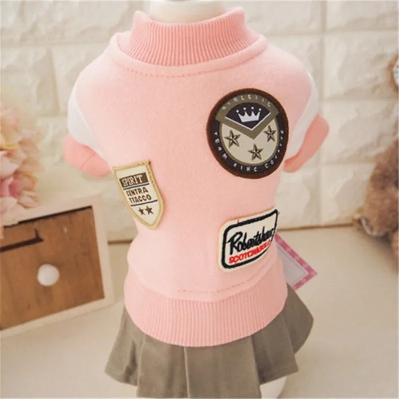 Модное зимнее платье для собаки милая одежда из 100% хлопка любителей колледжа