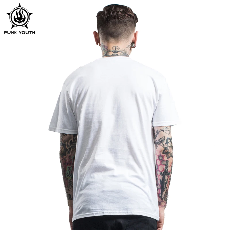 2018 ABRACADABRA Print Men's Fashion T-Shirts Cute Punk Skull Brand Tee Shirt Hip Hop Casual Fitness Homme Swag Clothing | Мужская