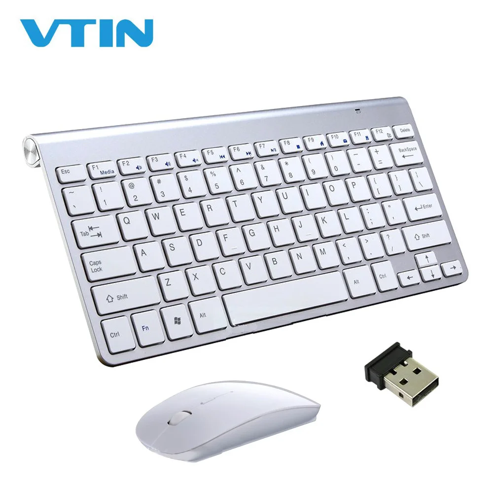 Vtin 2.4G Wireless Keyboard MINI Waterproof Ultra-Thin Mute Structure Compact Keyboards and Mouse For Computer TV Box | Компьютеры и