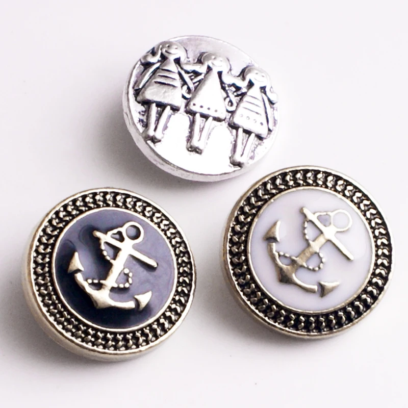 XH3637 sisters sibling Anchor HOPE металлическая 18 мм Кнопка ювелирные изделия