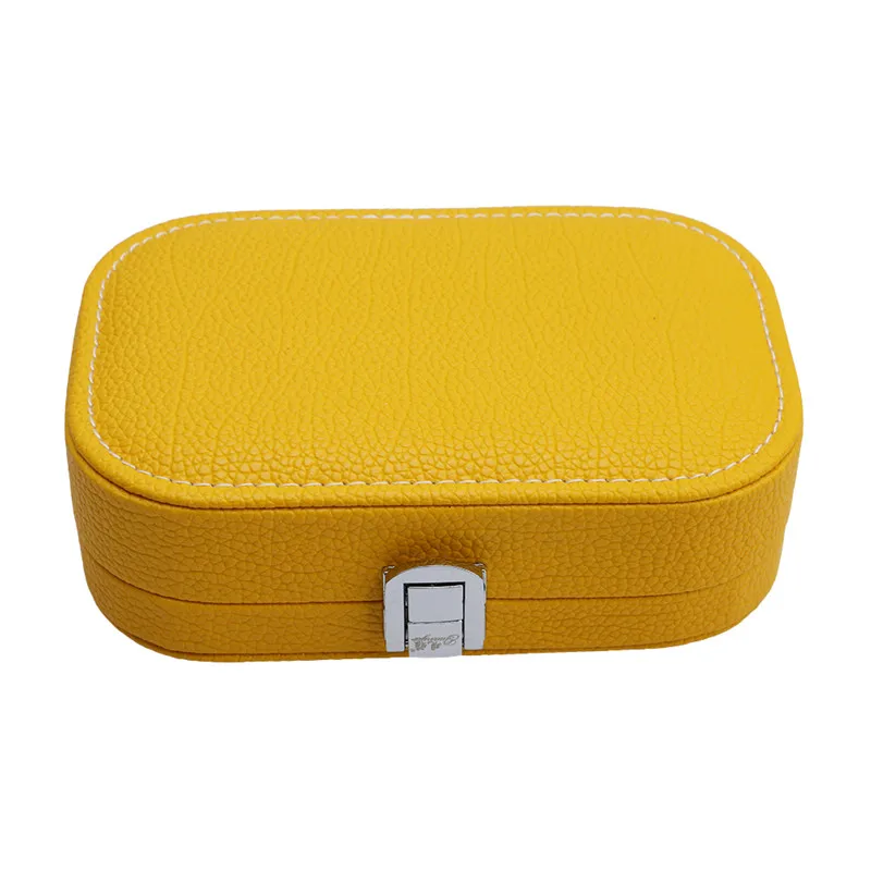 Красочные ювелирные изделия кожаный Органайзер коробка ювелирных изделий