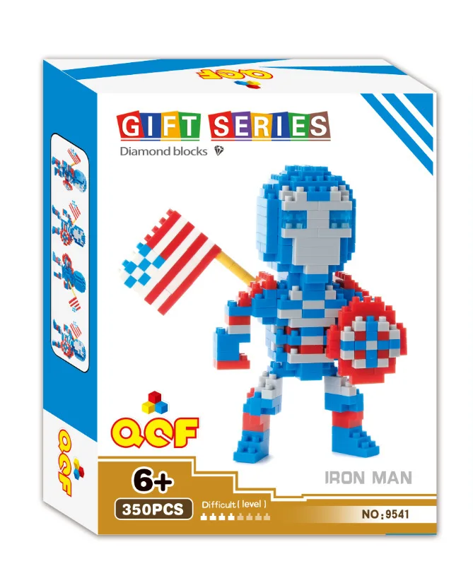 Завод QCF Блоки Железный человек Пластиковые Мини Мстители MicroBlocks Ironman DIY