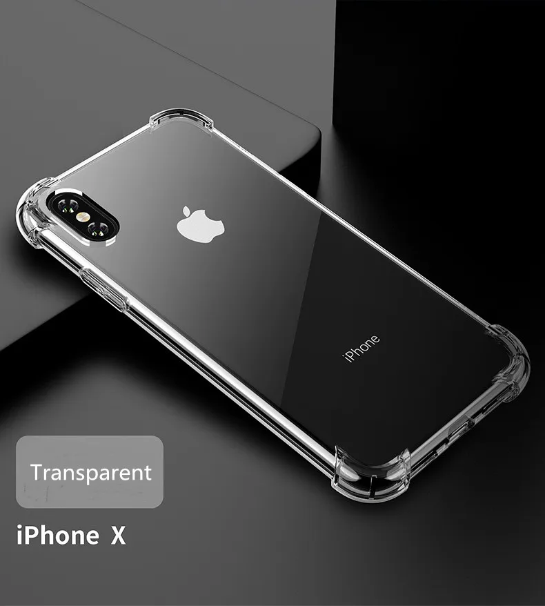 Super Soft Phone Case for iPhone 6 6s 7 8 Plus Transparent X XR XS MAX Strong Corner Protection Cover | Мобильные телефоны и