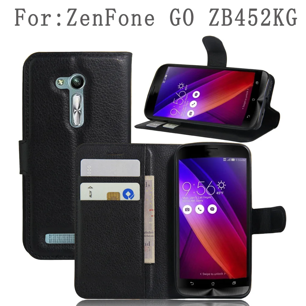 4,5 дюймов кожаный чехол для Asus Zenfone GO ZB452KG, откидной чехол, чехол для Asus ZB ZB452 452 452 кг, чехлы для телефонов, чехол s