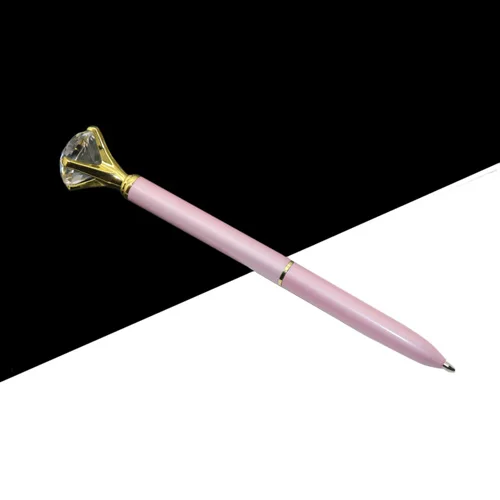 Pink 22 Стиля Металлическая Алмазная Хрустальная шариковая ручка черный/синий заправки 0,7 мм студенческие принадлежности письма канцелярские принадлежности - Цвет: Pink