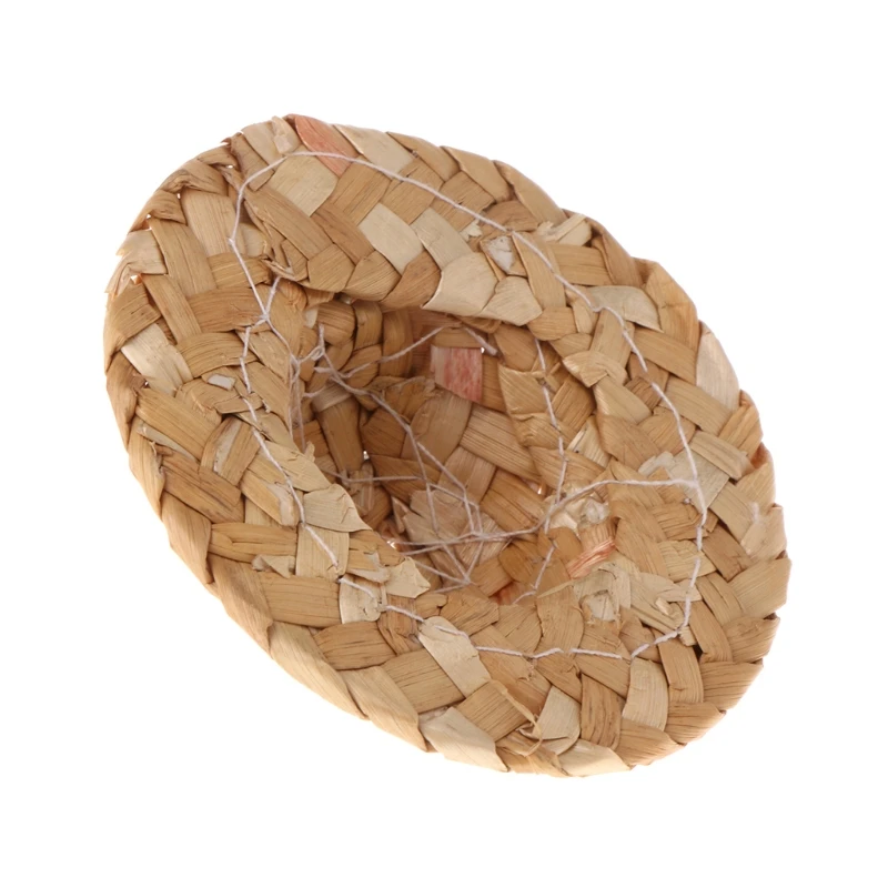 NEW 1PC Handmade Straw Woven Hat Adjustable For Parrot Birds Accessories Fashionable birds accessoires | Дом и сад