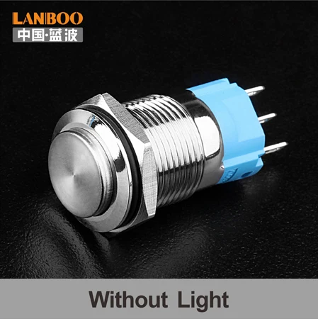 Without Lamp LANBOO 16 мм led buttonswitch прямые продажи с фабрики, кнопочный переключатель производство - Цвет: Without Lamp