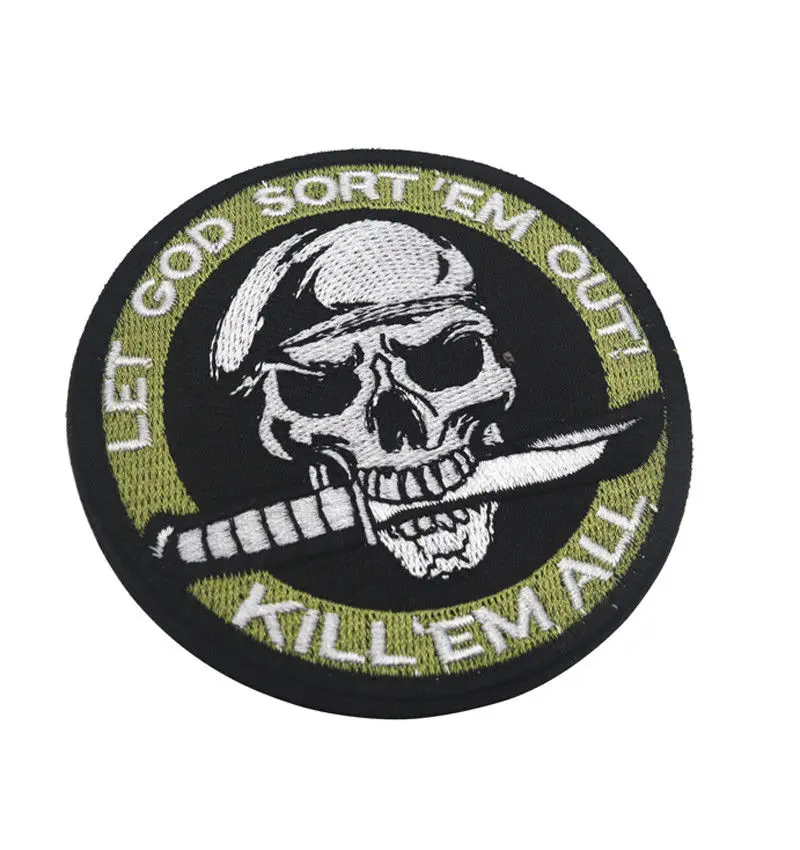 Военный нож в виде черепа тактический бейдж спецназ значок убивающий их EM все
