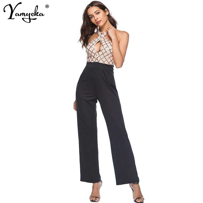 

2020 New Listing Summer Gold Sequin Mosaic Bodysuit Women Sleeveless Backless Sexy Macacao Feminino Bandage Party Jumpsuit