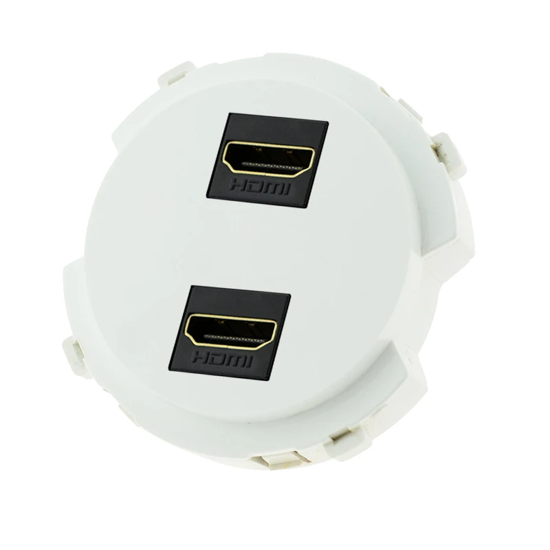 Double HDMI Socket L1 пользовательская HDMI настенная розетка USB розетка для передачи данных белая/Золотая/черная настенная розетка модульная DIY комбинация Usb розетка - Тип: Double HDMI Socket