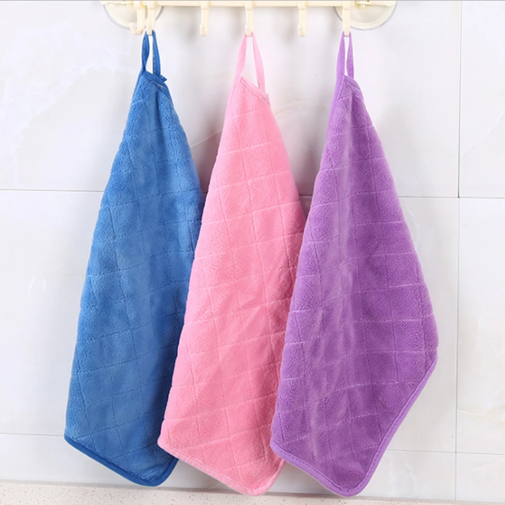 5 шт. двойные толстые чистки коралловый флис ткань водопоглощение ворса вытирая