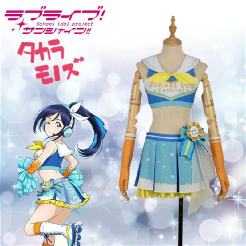 

Takerlama LoveLive!SunShine!! Aqours Hanamaru Kanan Ruby Yoshiko Riko Chika Dia Watanabe Mari Cheerleaders Awakening Cosplay