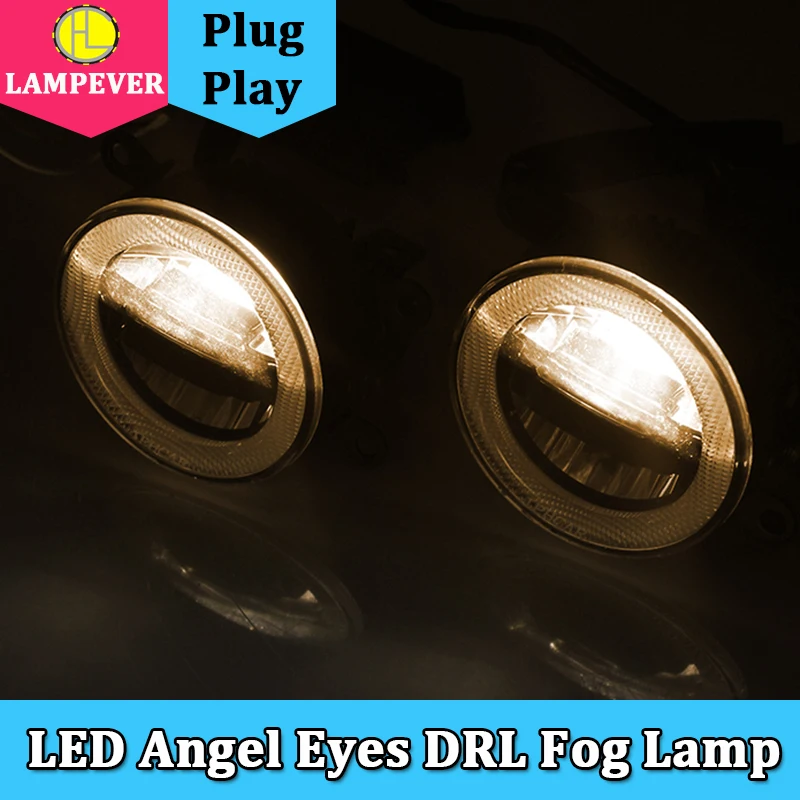 Auto LED Angel Eyes Daytime Running Light Car Projector Fog Lamp For Land Rover Discovery 4 Year 2010-2013 3 IN 1 Functions | Автомобили и