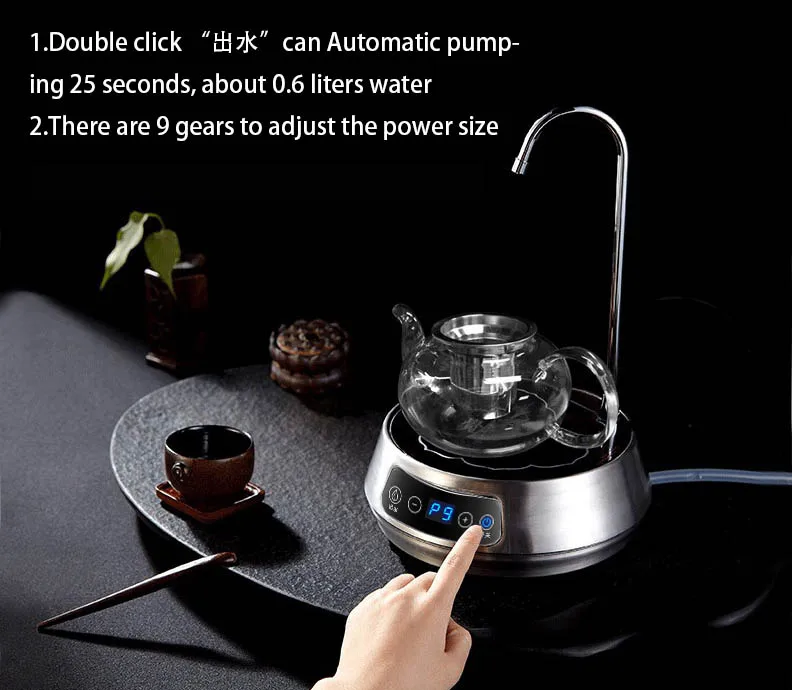 220 В посуда для напитков стеклянный чайник воды из нержавеющей стали