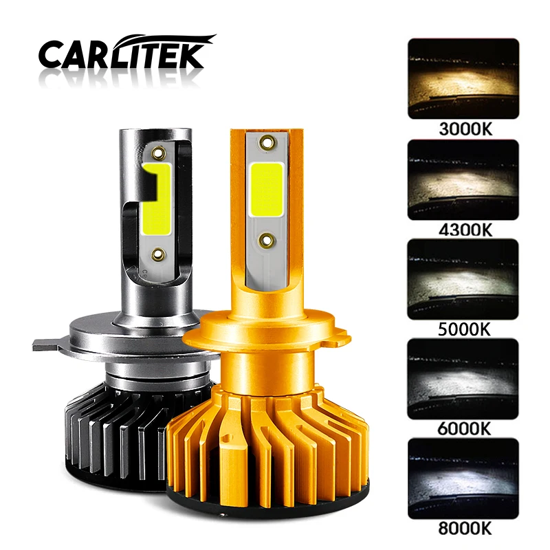 CARLitek мини H7 Led Canbus H4 турбо автомобиль лампочка для передних фар лампа H 11 Led H1 HB4 HB3 н7 H8 H3 противотуманная фара 4300 K 6000 K